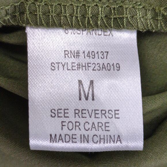 Hyfve Women's M Green Satin Oversized Front Cropped Blouse, Balloon Sleeve Y2K - Picture 5 of 6